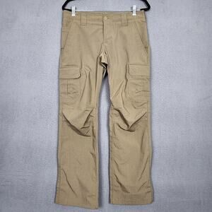 Under Armour Storm Pants Womens 10 Beige Cargo Hiking Water Resistant Ripstop